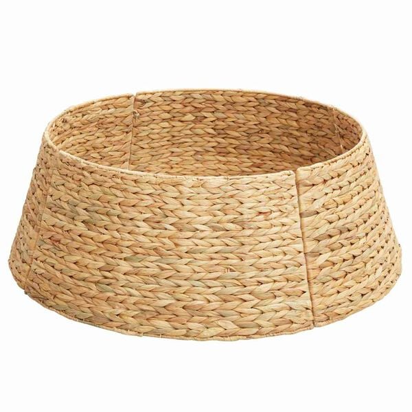 vidaXL Коло за коледно дърво Кафяво 60 x 60 x 22 см Воден хиацинт