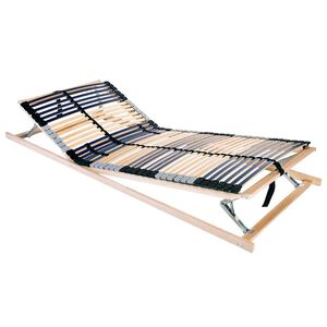 vidaXL Ламелна подматрачна рамка Кафяво 80 x 190 cm Солидно бук