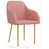 vidaXL Трапезни столове, 2 бр, розови, кадифе