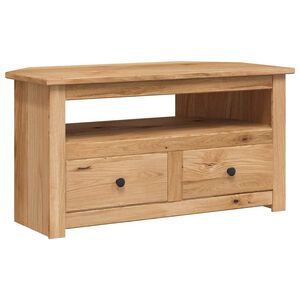 vidaXL Ъглов ТВ шкаф, 93x49x49 см, бор масив, Panama Range