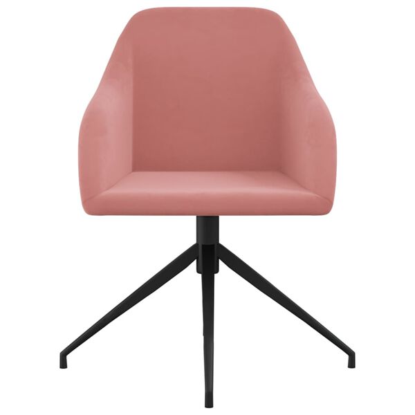 vidaXL Трапезни столове, 2 бр, розови, кадифе