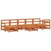 vidaXL Комплект за почивка в градина 8 pcs Восъчен Кафяв