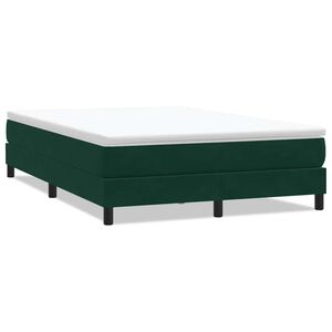 vidaXL Box Spring Легло без матрак Тъмнозелено 160x210 cm Кадифе