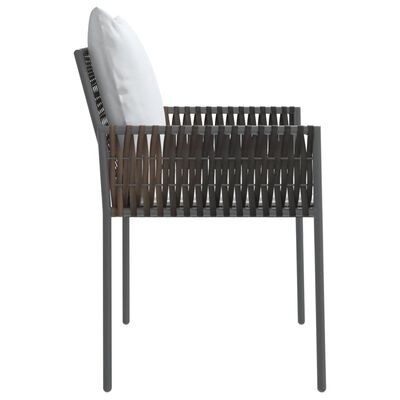 vidaXL Градински стол с възглавници 4 бр кафяви 54x61x83 см полиратан