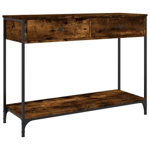 vidaXL Конзолна маса, опушен дъб, 100x34,5x75 см, инженерно дърво