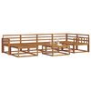 vidaXL Комплект дивани за открито 7 pcs Естествен
