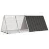 vidaXL Клетка за зайци антрацит 201,5x80,5x71 см поцинкована стомана