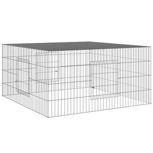 vidaXL Клетка за зайци, 110x110x55 см, поцинковано желязо