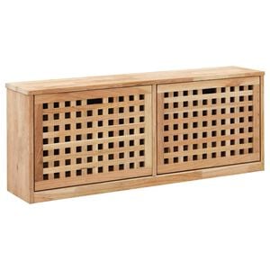 vidaXL Пейка за съхранение на обувки, 94x20x38 см, орех масив