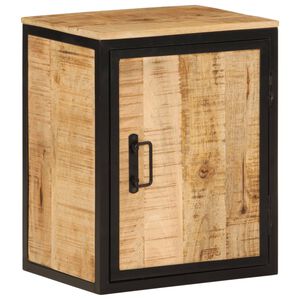 vidaXL Шкаф за баня 40x30x50 см мангово дърво масив и желязо