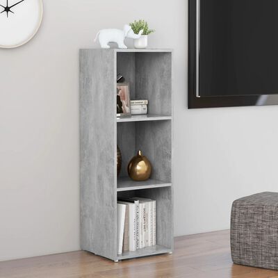 vidaXL ТВ шкаф, бетонно сив, 107x35x37 см, ПДЧ