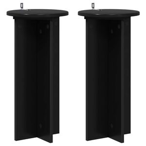 vidaXL Стойка за растения 2 pcs Черно 29,5 x 29,5 x 60 см