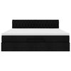 vidaXL Османска легло с матрак и LED, черно, 180x200 см, плат