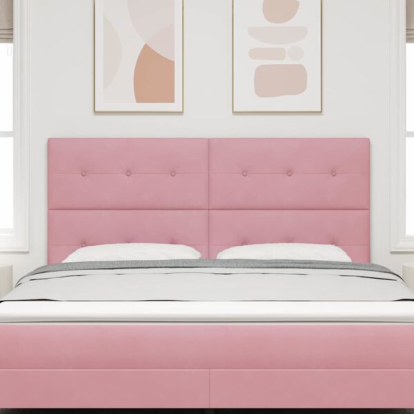 vidaXL LED глава С LED лентисти светлини Розово 180 cm Полиестер