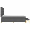 vidaXL Легло с пружинирана основа Тъмносив 160 x 200 cm текстил