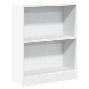 vidaXL Етажерка за книги, бяла, 60x24x76 см, инженерно дърво