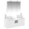 vidaXL Комплект шкафове за баня 4 pcs Бяло Инженерна дървесина