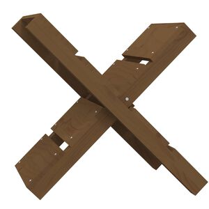 vidaXL Поставка за дърва меденокафява 47x39,5x48 см борово дърво масив
