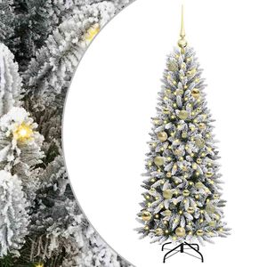 vidaXL С изкуствено коледно дърво Бяло 120 cm