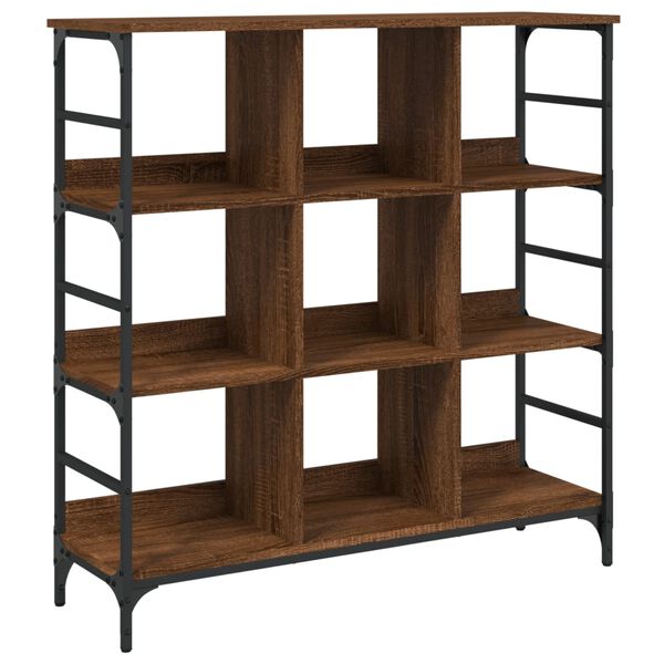 vidaXL Сайдборд, кафяв дъб, 102x32x103,5 см инженерно дърво