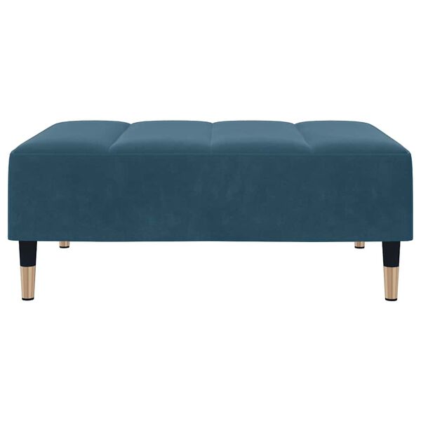 vidaXL Табуретка, синя, 77x55x31 см, кадифе