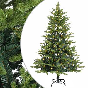 vidaXL Изкуствено коледно дърво с хингед 120 см 150 LED светодиода