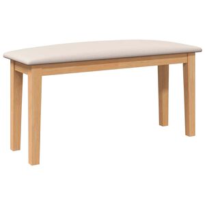 vidaXL Пейка 90 cm Масивна дървесина Гума