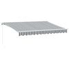 vidaXL Ръчно прибираща се тента, антрацит и бял, 350x250 см