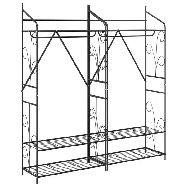 vidaXL Отворен Гардероб Едноцветен 2 pcs 78 x 36 x 158 см