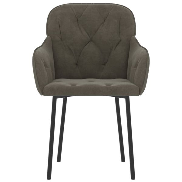 vidaXL Трапезни столове 2 бр тъмносиво кадифе (само за UK/IE/FI/NO)