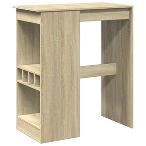 vidaXL Бар маса с рафтове дъб сонома 90x47,5x103,5 см инженерно дърво
