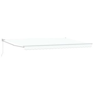 vidaXL Сенник Бяло 500 &times; 300 cm Полиестер и метал