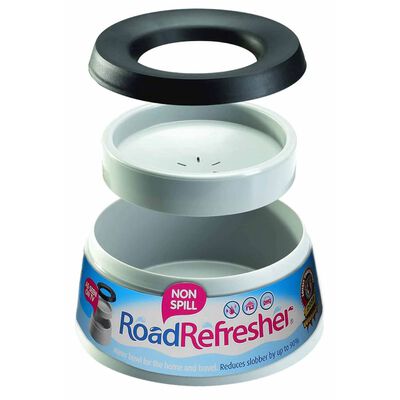 Road Refresher Неразливаща купа за вода за куче голяма сива LGRR