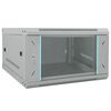 vidaXL Мрежов кабинет със съхранение Сив 53 x 60 x 30 см Стомана