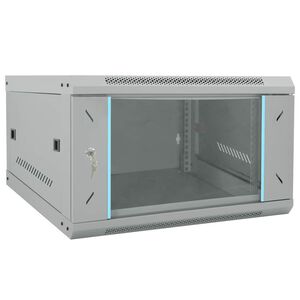 vidaXL Мрежов кабинет със съхранение Сив 53 x 60 x 30 см Стомана