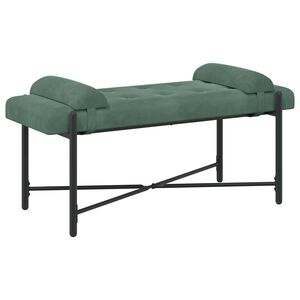 vidaXL Пейка с копчета и възглавници Морско зелено 110 x 40 x 46 cm