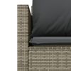 vidaXL Бистро комплект с възглавници 3 части сив полиратан