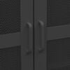 vidaXL Индустриален скрин за съхранение, черен, 70x40x115 cм, метал