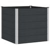 vidaXL Градинска повдигната леха Черно 100 x 100 x 91 cm алу.