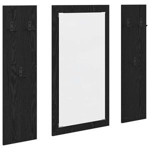 vidaXL Стенен закачалка за палта Черния дъб 96 x 1,5 x 90 см