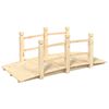 vidaXL Градински мост с парапети, 150x67x56 см, масивно дърво смърч