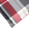 vidaXL Възглавница за стол шезлонг червено каре (75+105)x50x4 см