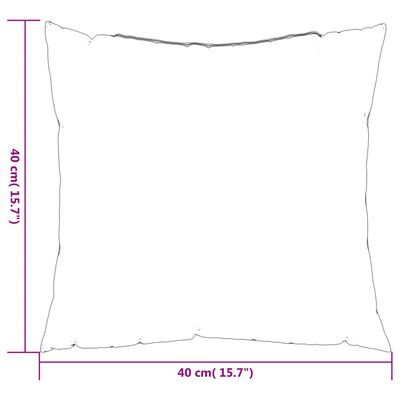 vidaXL Декоративни възглавници, 4 бр, модел на листа, 40x40 см, плат