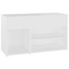 vidaXL Пейка за обувки, бяла, 80x30x45 см, инженерно дърво