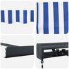 vidaXL Сгъваем навес Синьо и бяло 400 &times; 300 cm Платно и алуминий