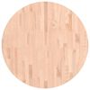 vidaXL Плот за маса &Oslash;80x4 см кръгъл масивен бук