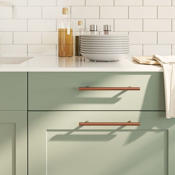 vidaXL Дръжки за шкафове, 20 бр, бронз, 160 мм, неръждаема стомана