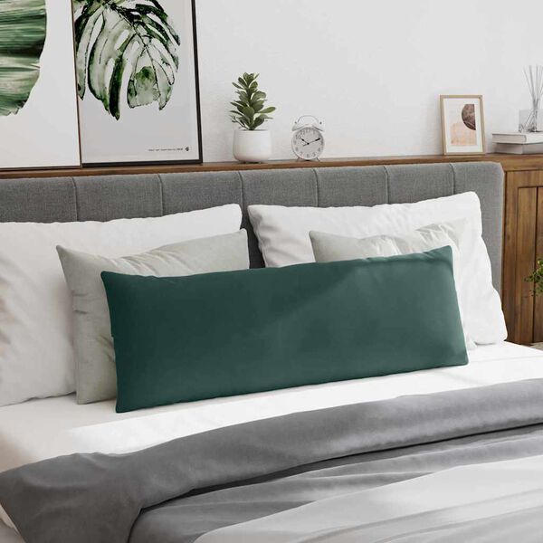 vidaXL Диван възглавници 2 pcs Тъмен зелен 120 x 40 cm Кордюрова тъкан