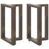 vidaXL Крака за трапезна маса, Т-образни, 2 бр., черни, 50x35x(72-73) см, стомана