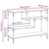 vidaXL Конзолна маса с рафт Дъб 100 x 30 x 75 см Инженерно дърво